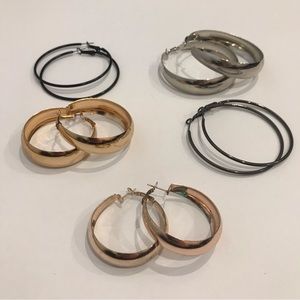 Or $6 add on - 5 pairs of hoop earrings